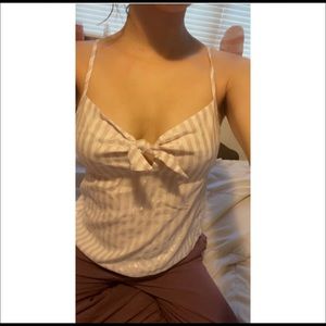 Victorias Secret Pink and White blouse